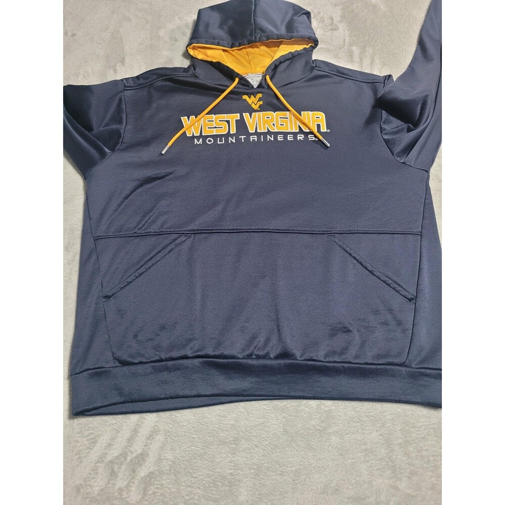 West Virginia Mountaineers Hoodie Mens XL Blue NCAA Football Champion Pullover - Picture 5 of 9